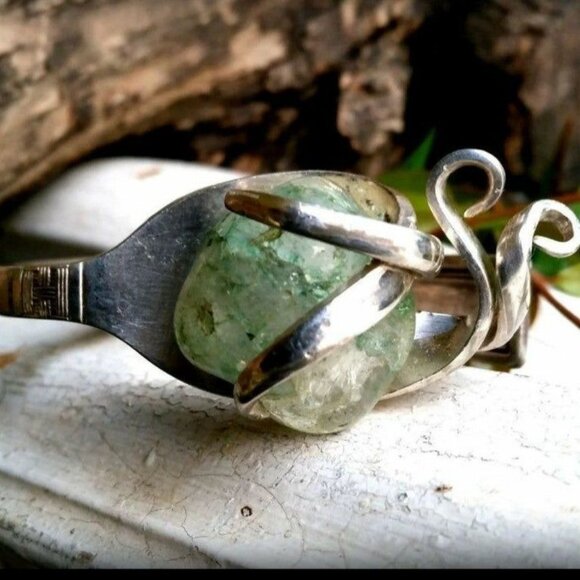 Silver Plated Fork Bracelet - Picture 1 of 6
